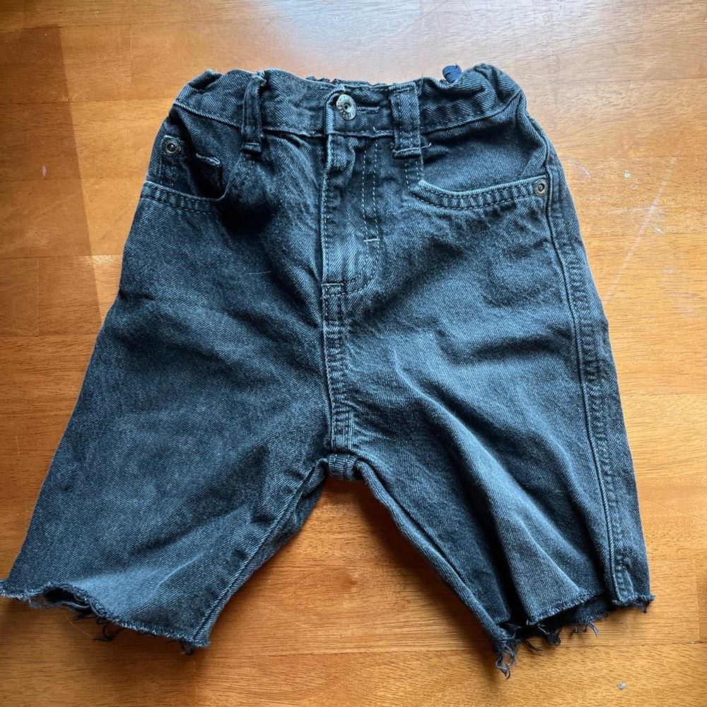Black denim cut offs